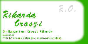 rikarda oroszi business card